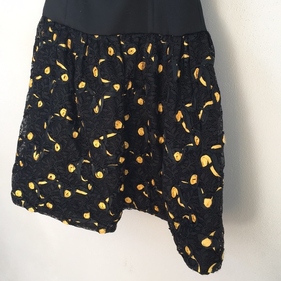 Vintage Fine Feathers Off Shoulder Black Dress - Picture 3 of 7